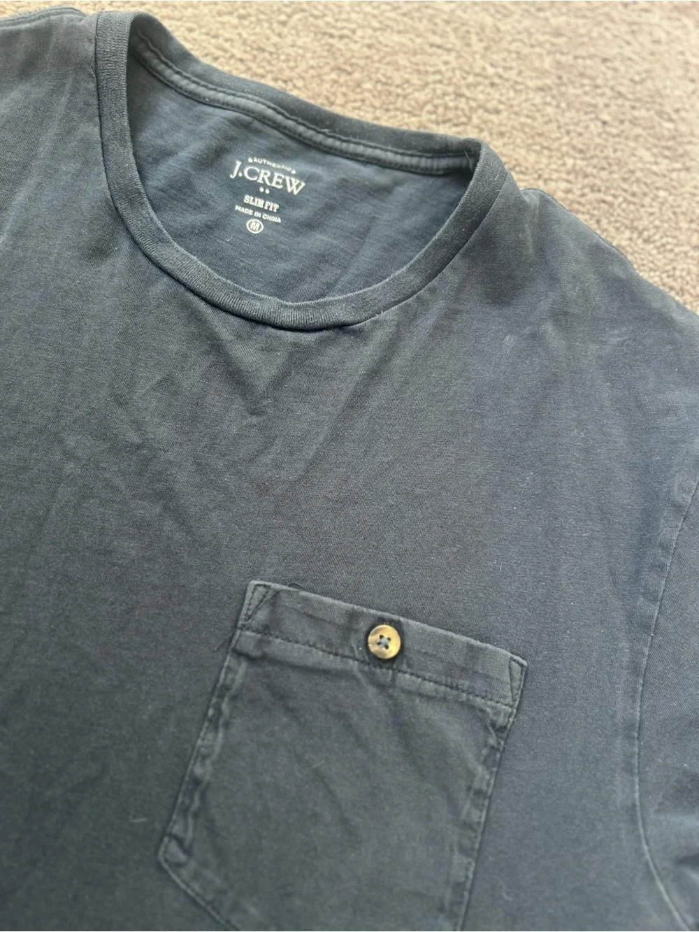 J.Crew Slim Fit Pocket Tee | Men's M | Washed Slate Blue | Casual